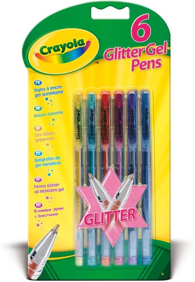 Crayola Glitter Gel Pens, 6's