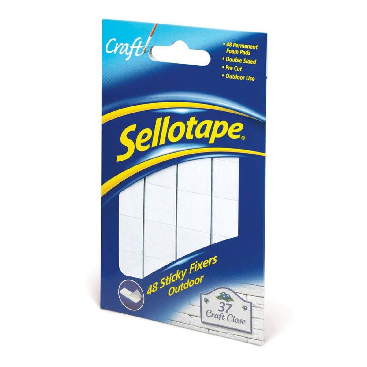 Sellotape Craft Permanent Sticky Fixers, 56 pads