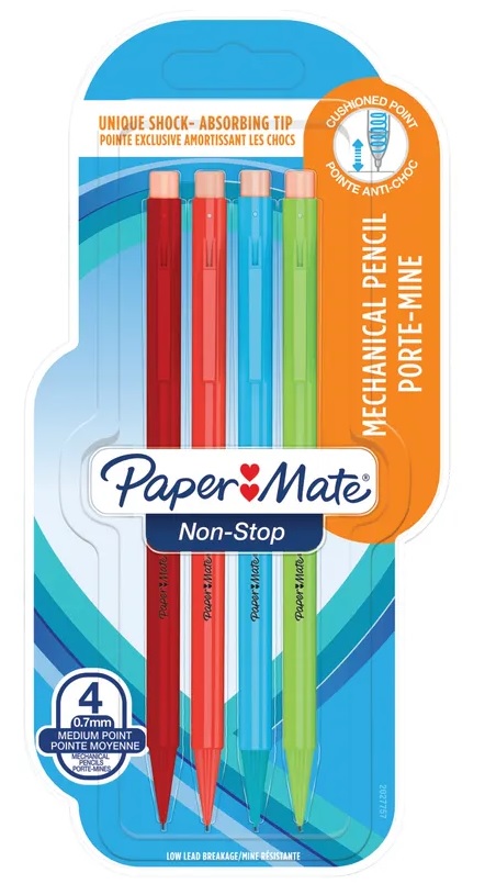 PaperMate Non Stop Pencils Carded (4)