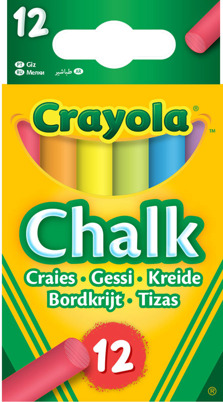 Crayola Assorted Chalks, Anti Dust, 12's