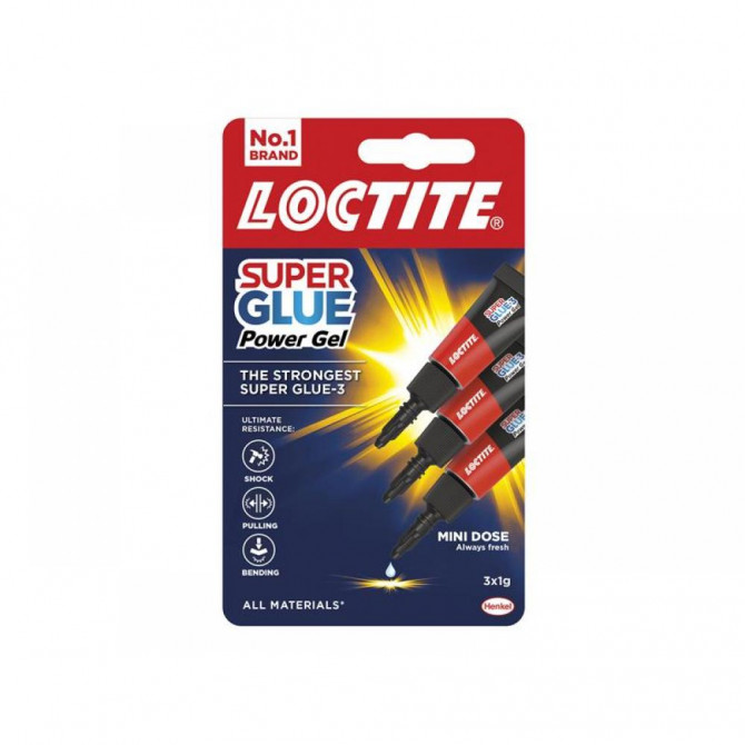 Loctite Mini Trio Gel Glue (3x1gm)