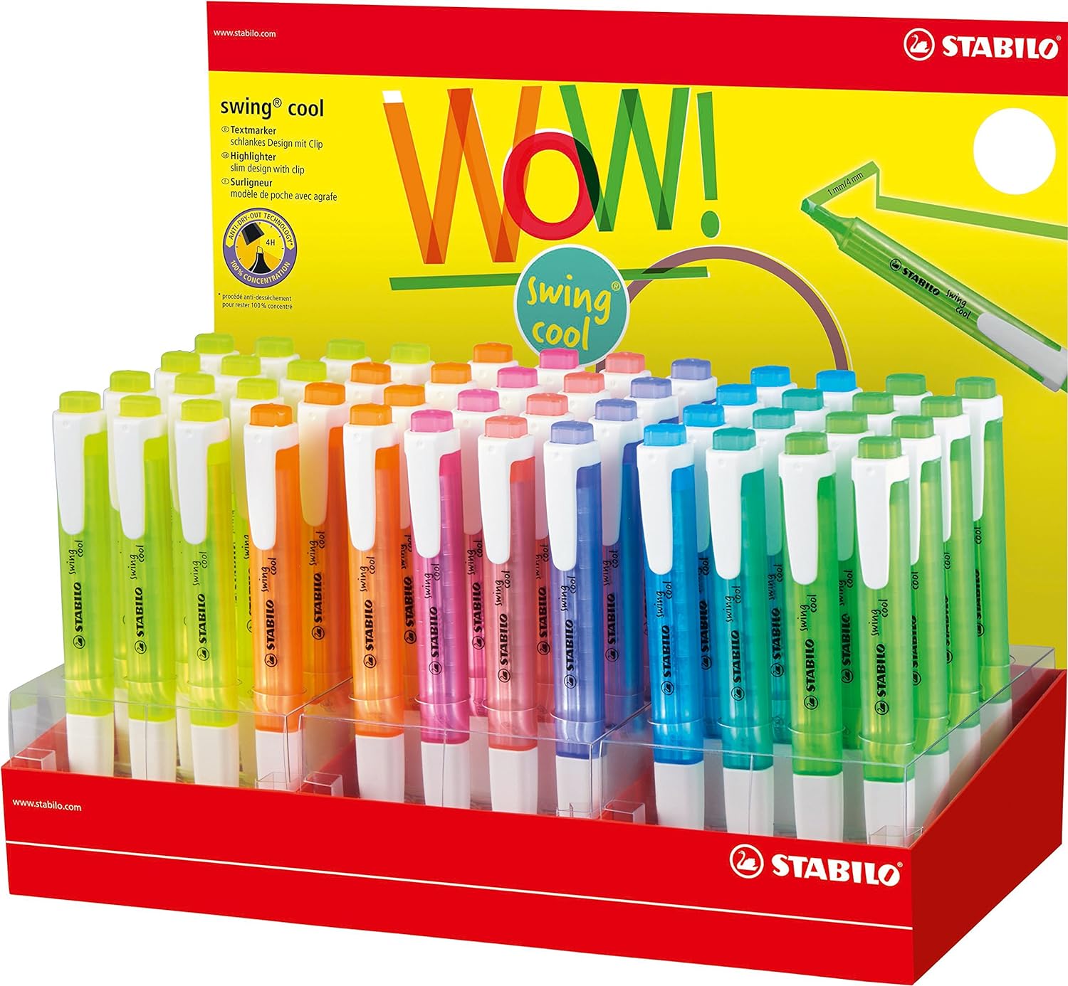 STABILO  Swing Cool Fluorescent Marker, Assorted Display