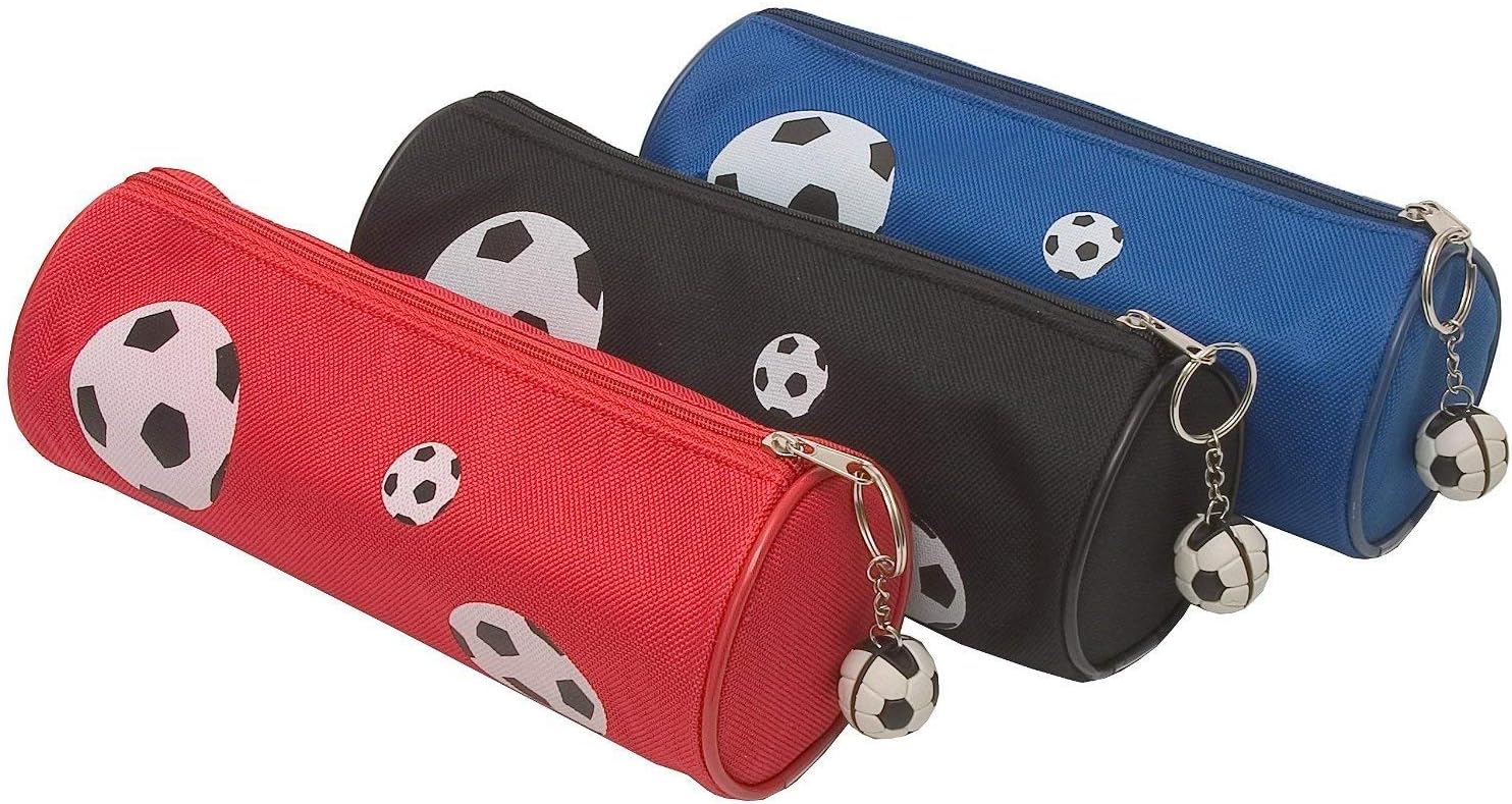 Football 210x70mm Cylindrical Pencil Case, 3 colours