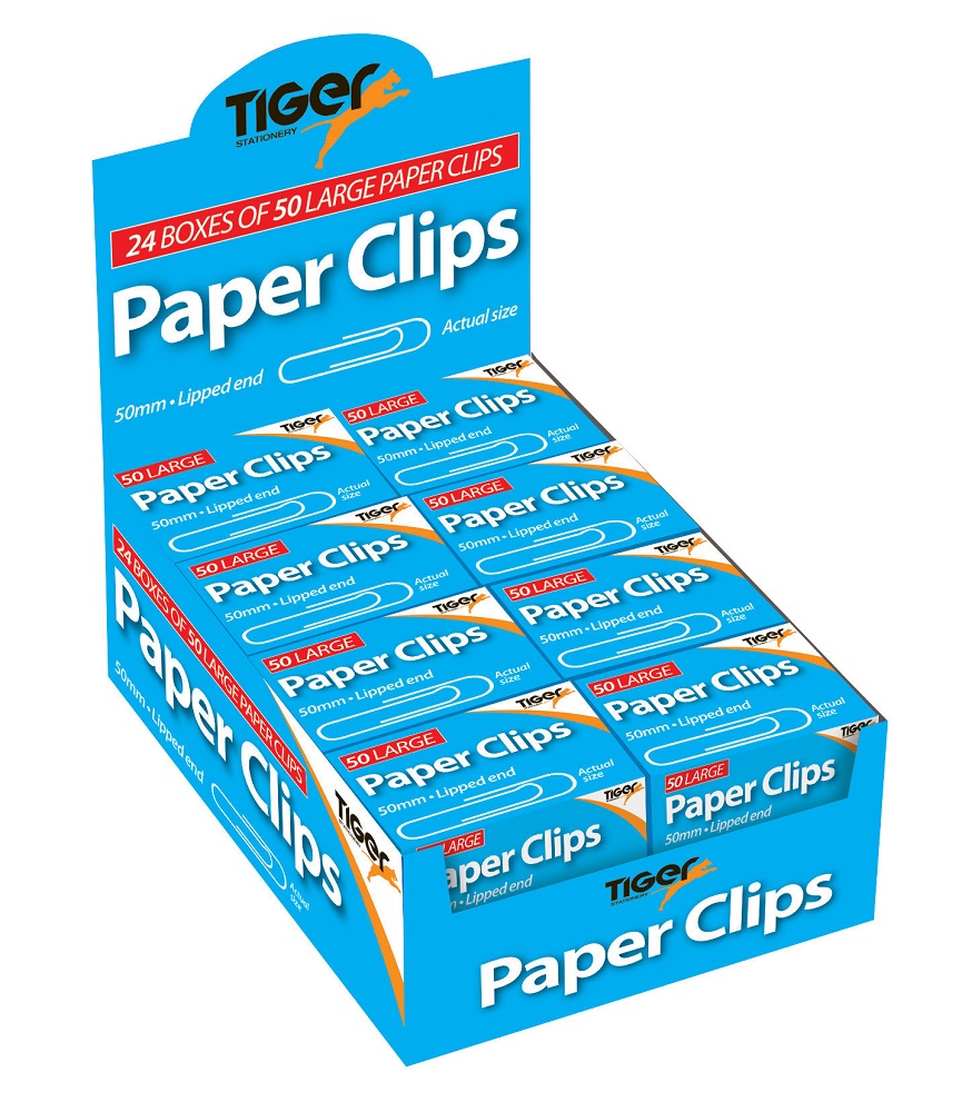 Large Lipped Paper Clips 55mm (50)