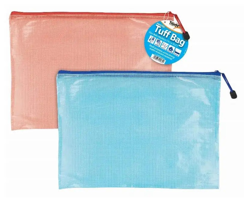 A4+ Tuff Bag, Assorted Pastel Colours, 300 micron
