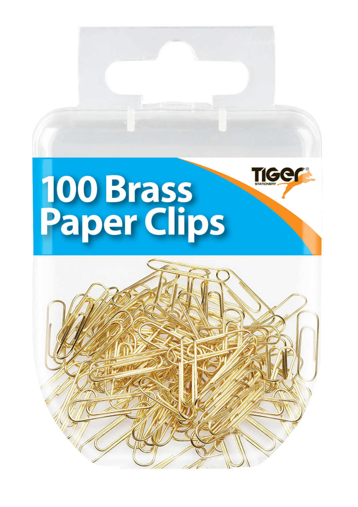 Essentials Hang Pack Brass Paper Clips (100)