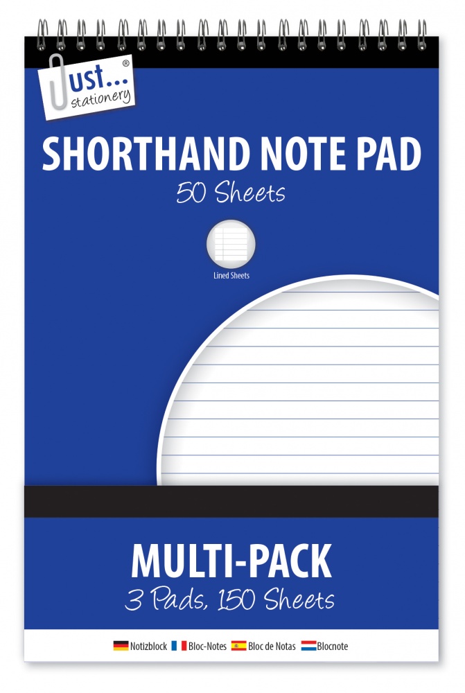 Shorthand Notebooks 50gsm, 100 sheets, 3's