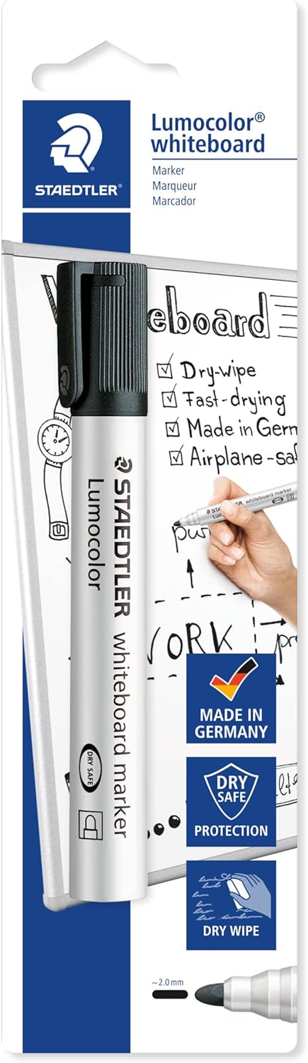 Whiteboard Markers, Black, Hanging Card