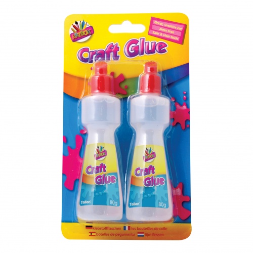 Craft Glue applicator 80ml bottles, Twin Pack
