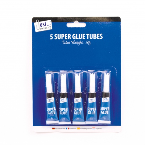 Super Glue, 3gm tubes, 5's