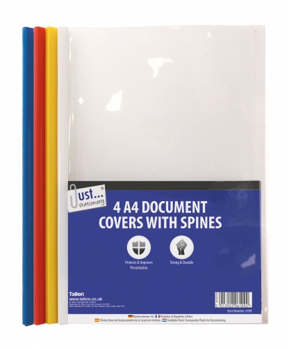 A4 Clear document Covers & Spines, 4's