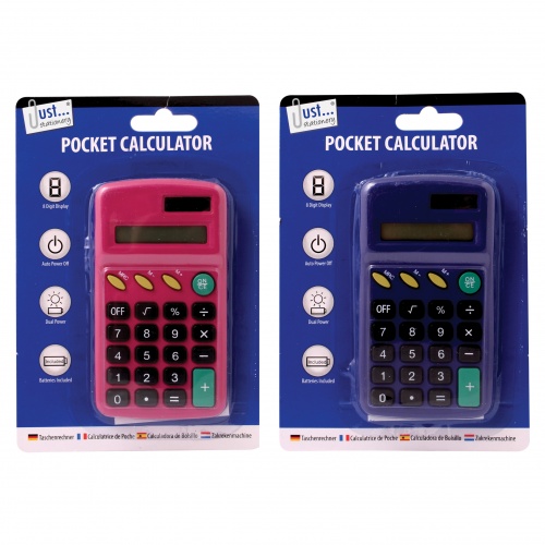 Pocket Calculator Assorted Colours