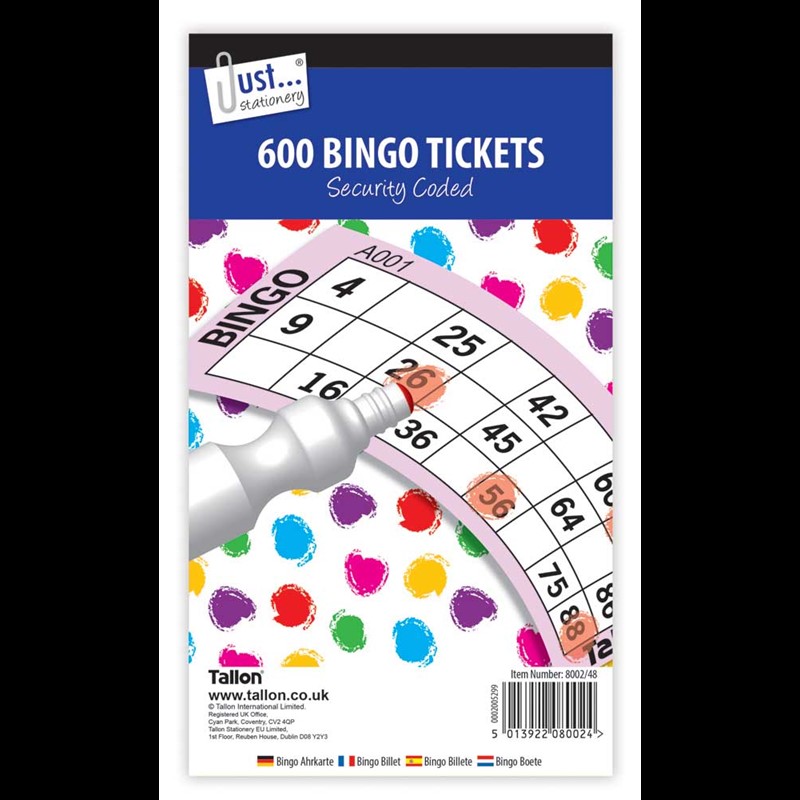 Bingo Ticket, 100 Sheets