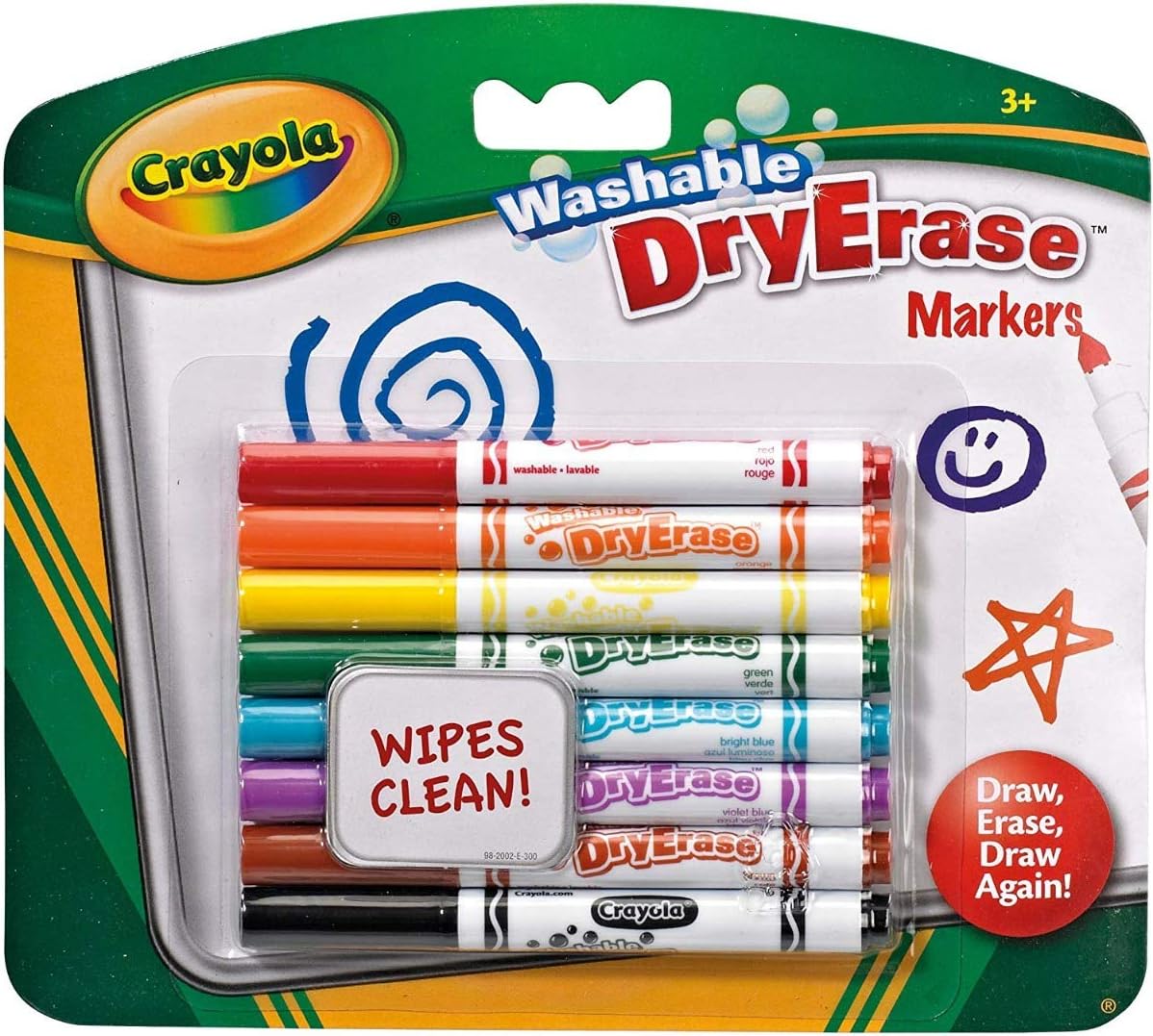 Crayola Washable Dry Erase Markers, 8's