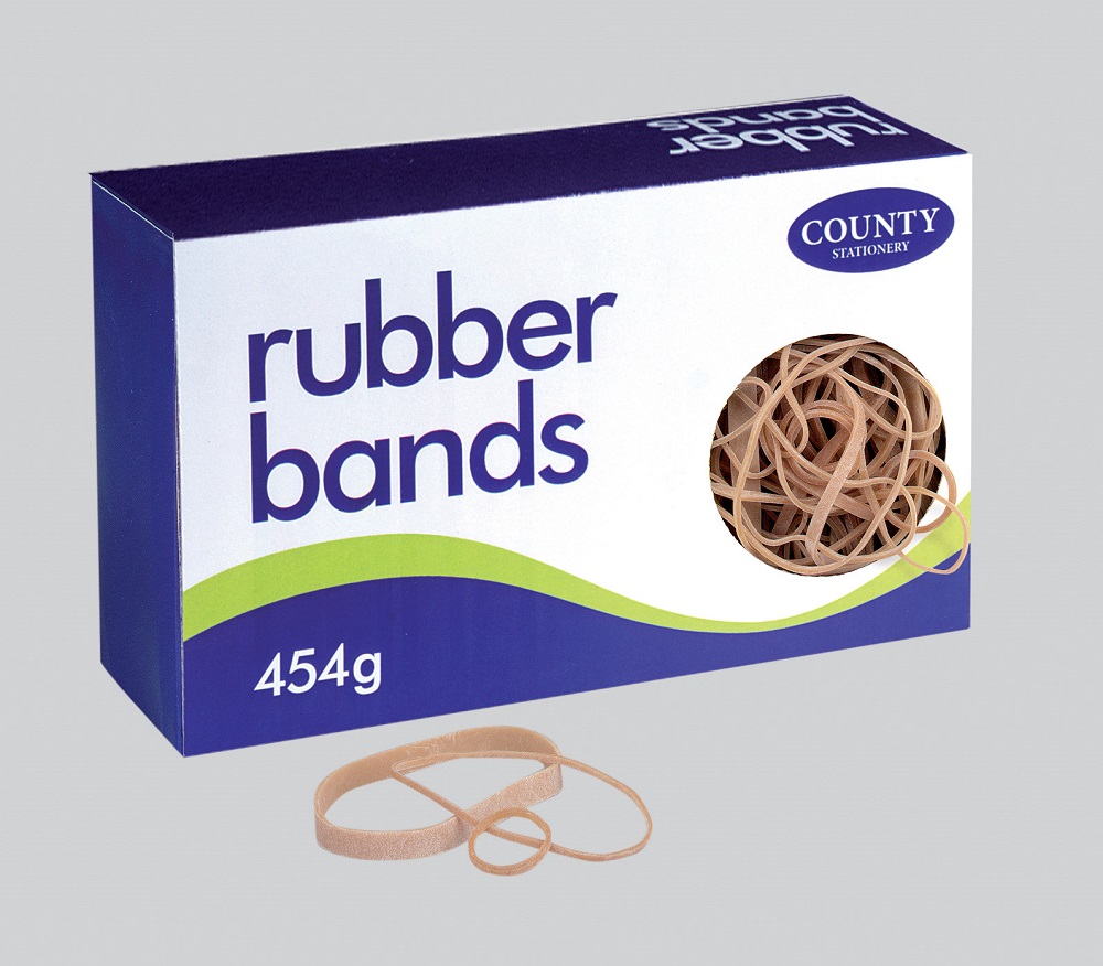 Box Rubber Bands, 454gm Assorted Sizes