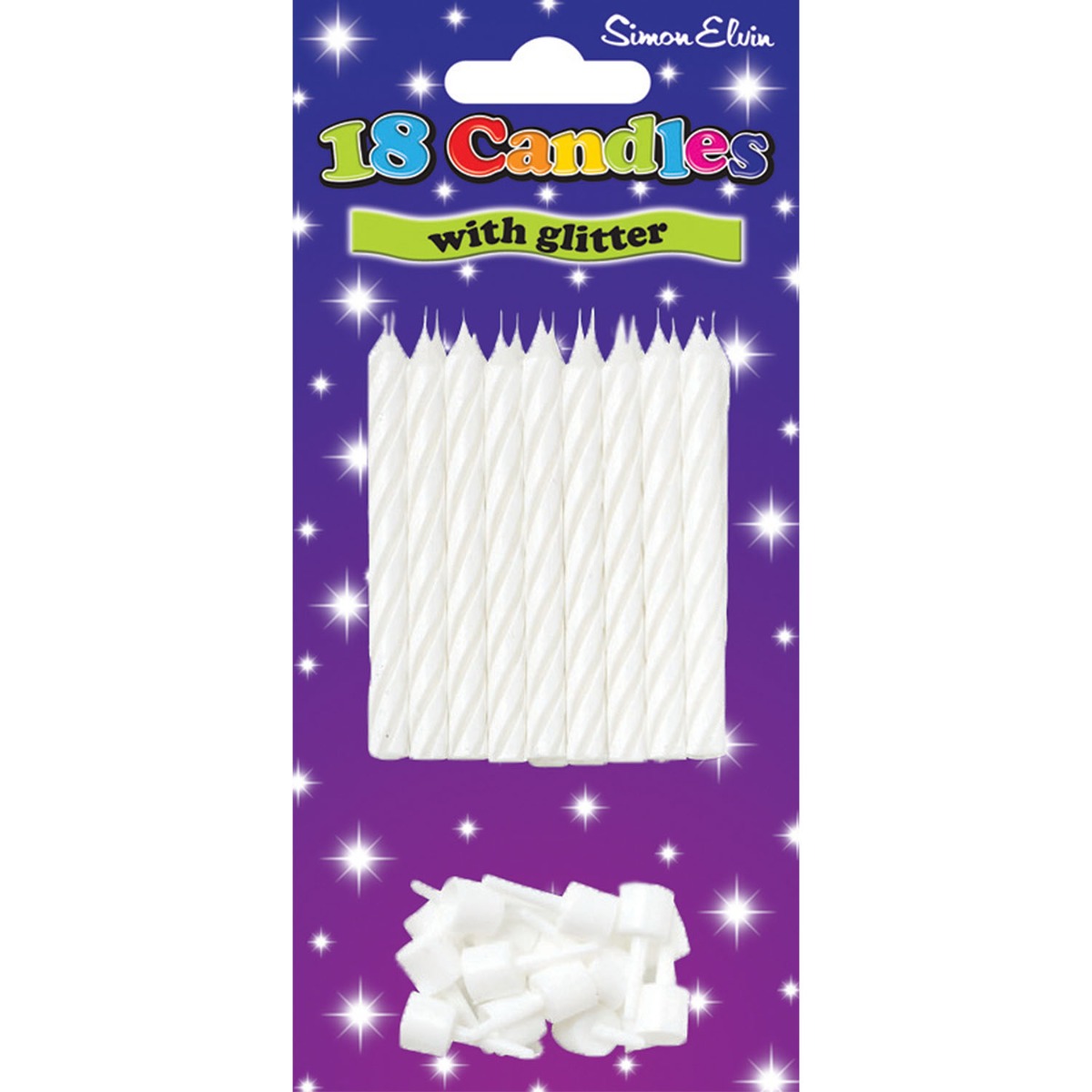 Spiral White Candles with Holder (18)
