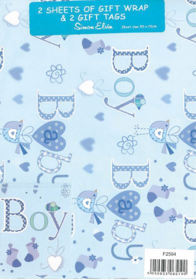 Packaged Wrap and Tags - Baby boy