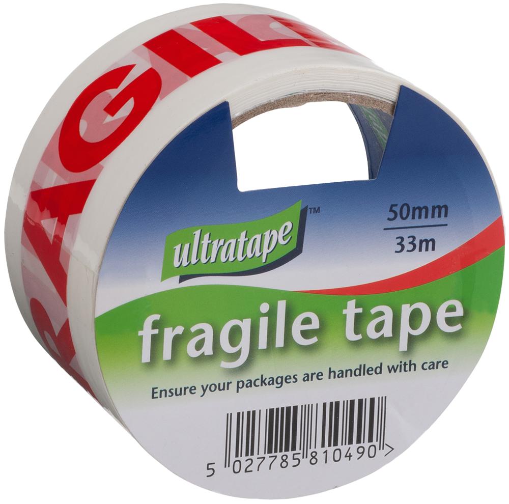 Ultratape Fragile Tape, 50mm x 33m, 43 micron