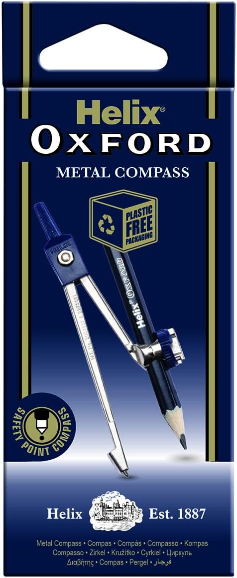 Helix Oxford Metal Compass & 3.5'' Pencil