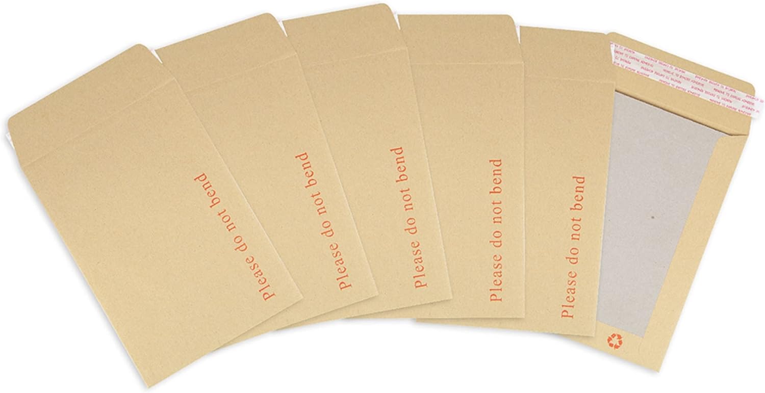 Manilla Brown Half Board Back Envelopes, 120gsm 140 x 191mm (Ideal for A6)