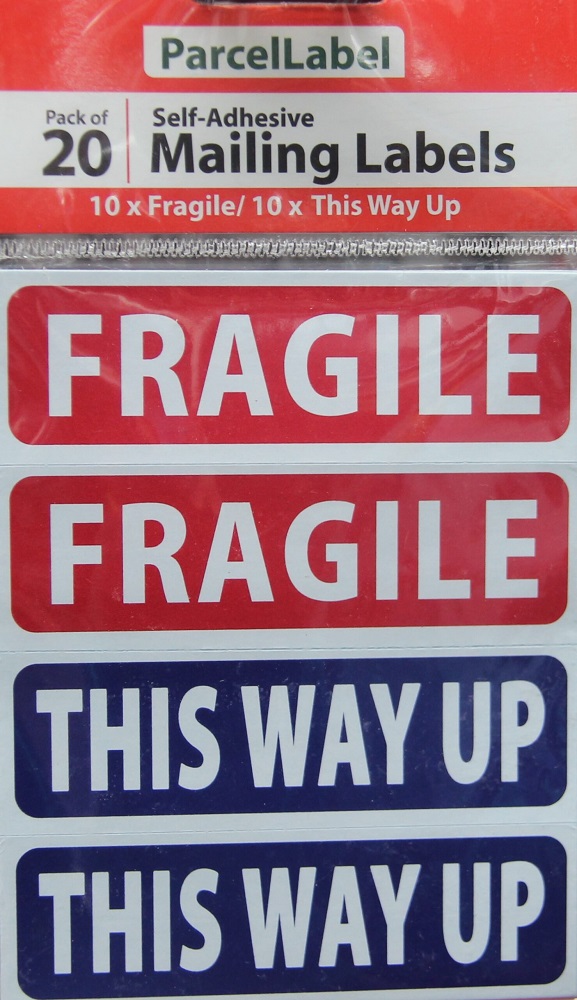 ParcelLabel Mailing Labels (20) Fragile x 10; This Way Up x 10