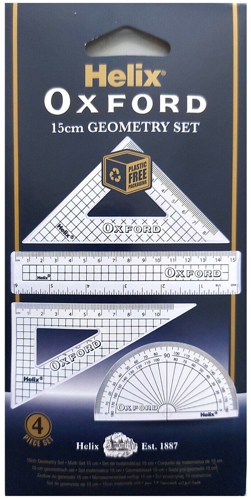 Helix Oxford Geometry Set, 15cm, 4 Piece