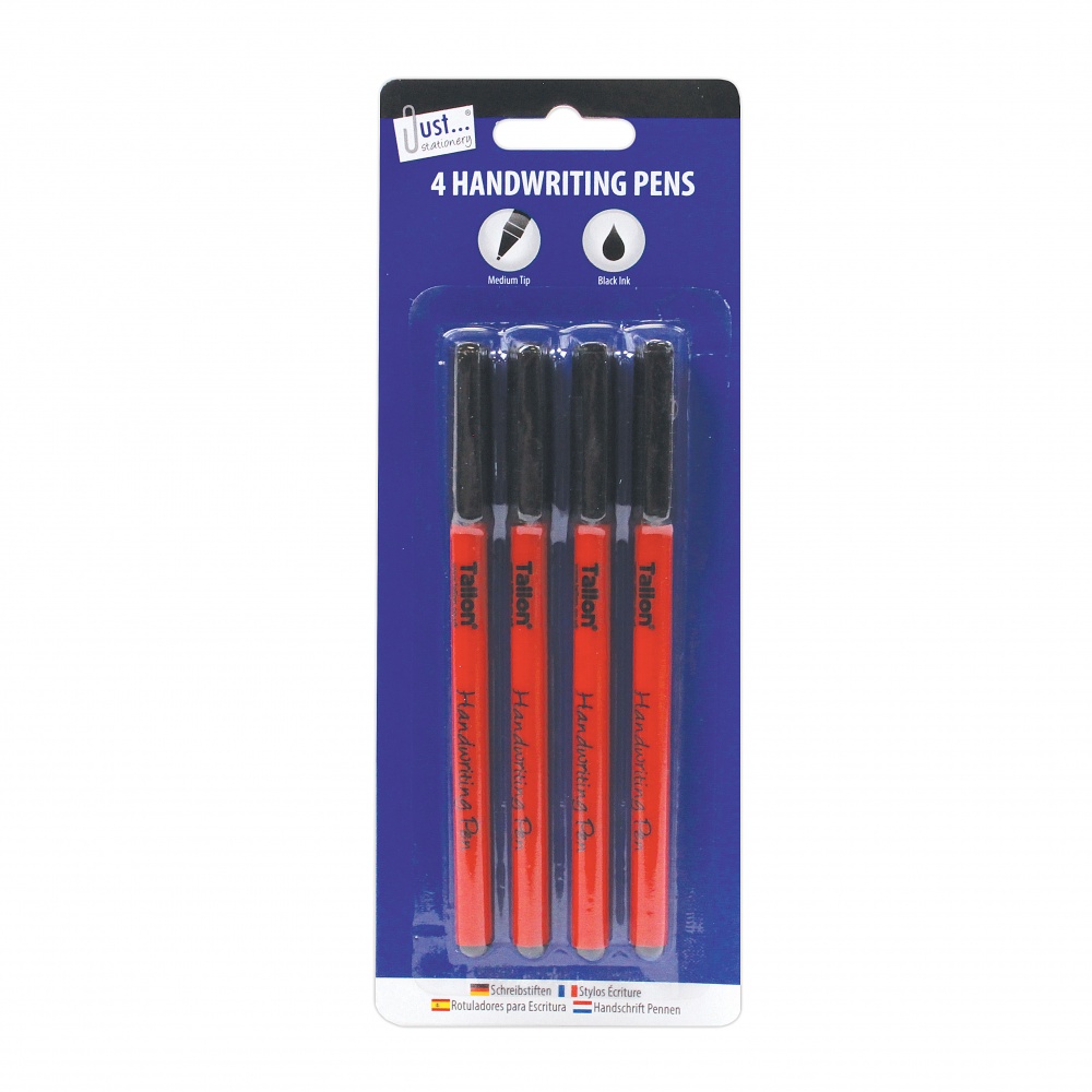 Hand Writing Pens, Black ink only, 4's