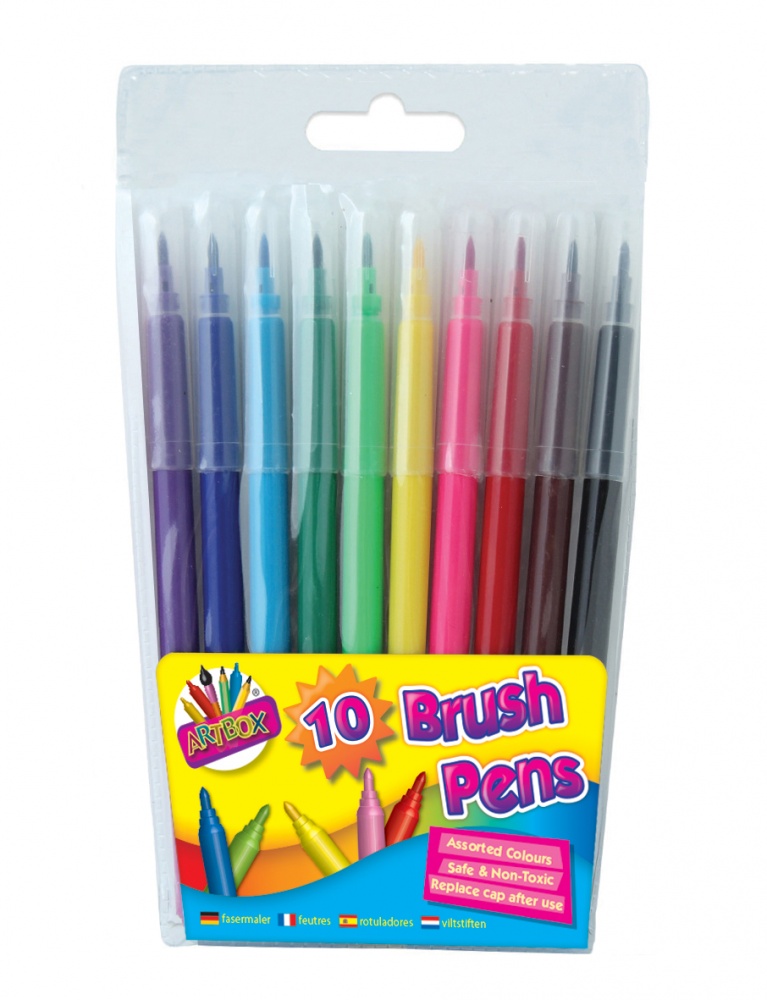 Quality Brush Fibre Pens (10)