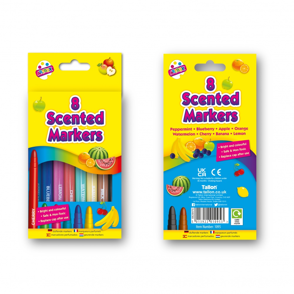 Scented thick Jumbo Markers, 8's