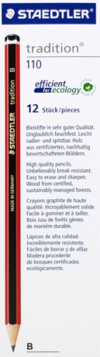 Pencils, Staedtler Tradition, B, 12's