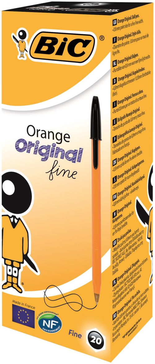 BiC Orange Fine Ball Pen, Black