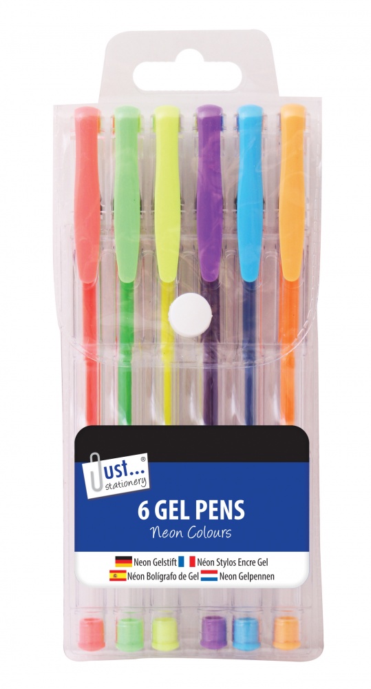 Neon Gel Ink Pens, Pack of 6