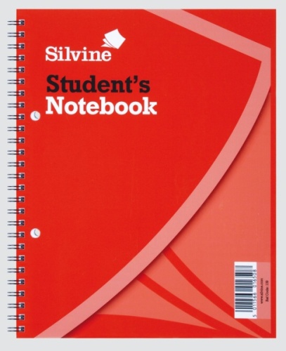 Notebook, Student's, 229 x 178mm, Twin Wire, Narrow Lined, Quality Paper, 120 Pages