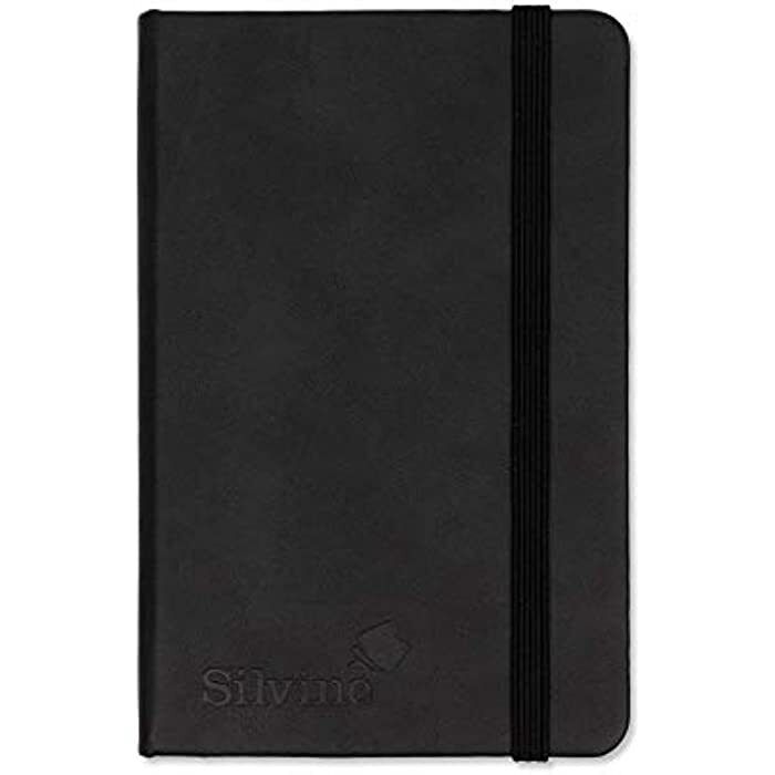 A6 Soft Feel Exec. Black Pocket Notebooks, 160 Lined Pages,