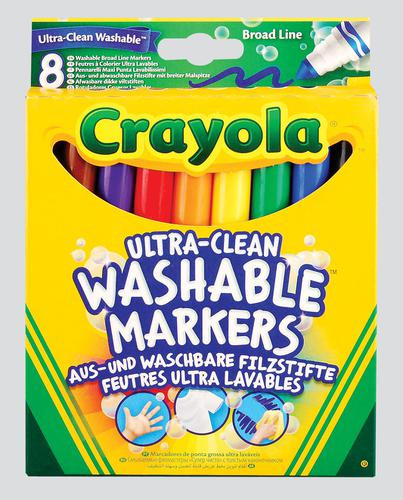 Ultra Washable Crayola Broad Markers, 8's
