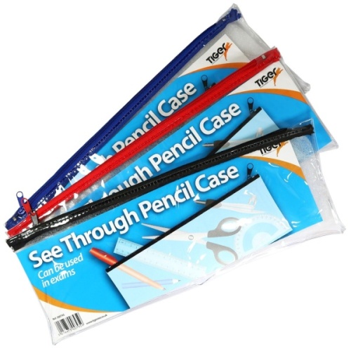 Pencil Case, 20cm 320 x 120mm, Clear (for Exam)