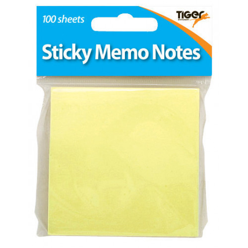 Yellow Sticky Notes 75x75mm (100) in Hang Pack