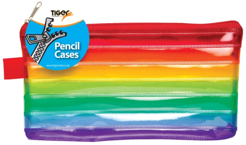 Pencil Case, 20cm Small (190 x 100mm), Rainbow