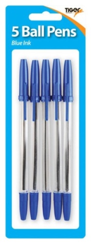 Blister Carded Blue Ballpens (5)