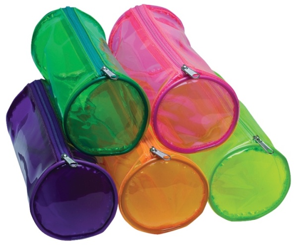 Pencil Case, 20cm Clearview, Tinted, Assorted
