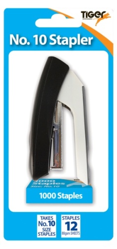 Stapler, No. 10 with 1000 staples, Carded
