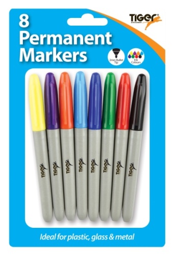 Marker, Permanent , Bullet Tip Assorted, Carded