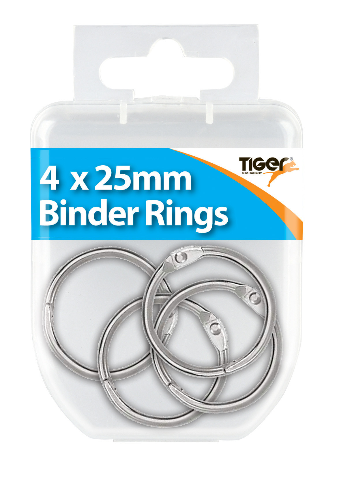 Essentials Hang Pack Binder Rings 25mm (4)