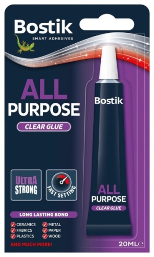 Glue, 20ml, Bostik All Purpose Adhesive, Hanging Card