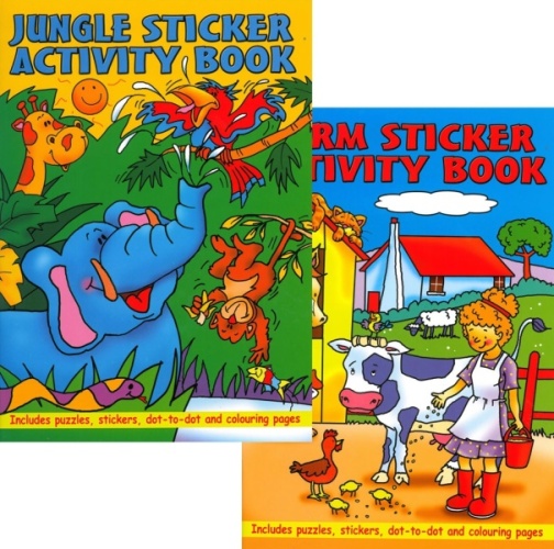 Animal Sticker & Activity Book, 36 page, 4 Assorted WP