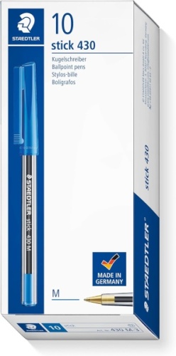 Pens, 430 Stick Ball Blue Pens, Box Display