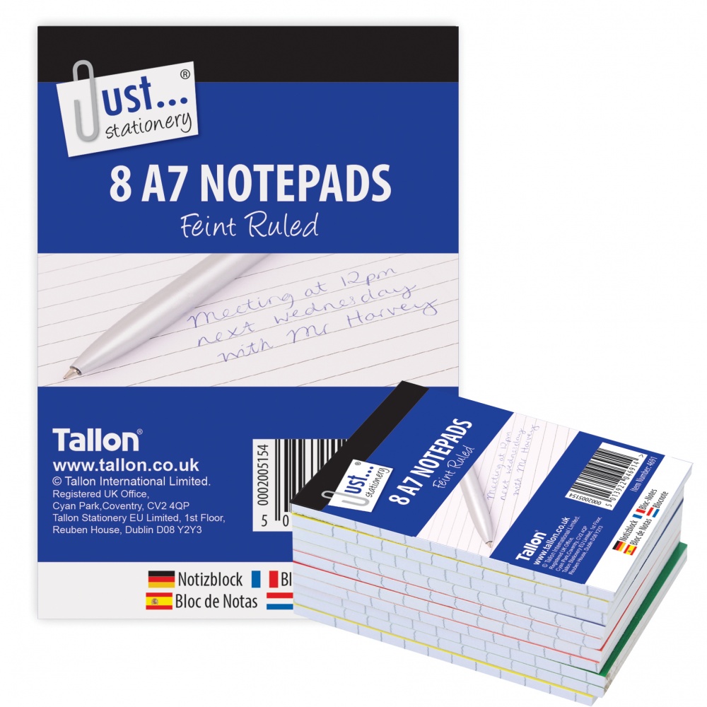 A7 Notebooks Lined Paper, 8's