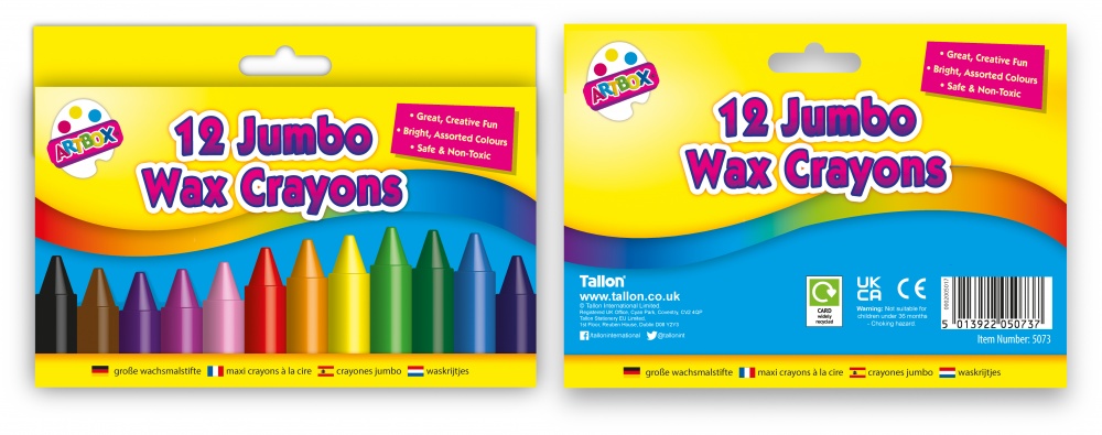 Jumbo Wax Crayons, 12's