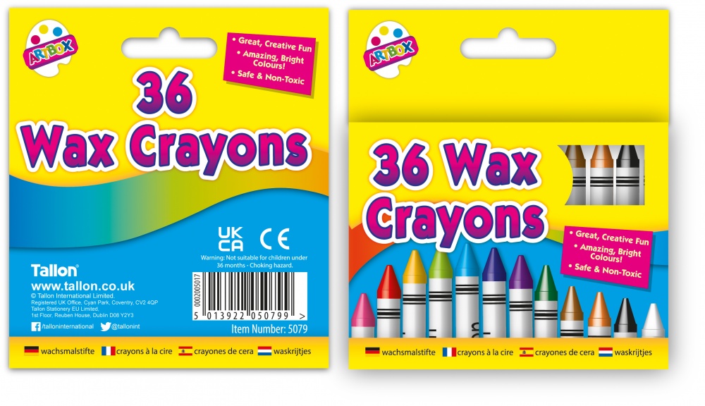 Wax Crayons, 36's
