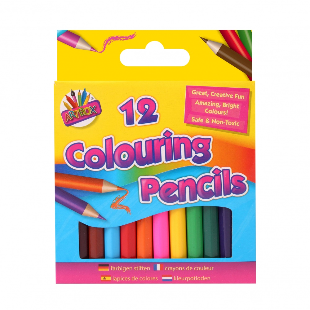 Half Sized Coloured Pencils, 12's